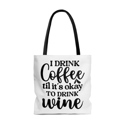 Tote Bag All Over Print Coffee Quote - Natalie's Gourmet Coffee and Tees