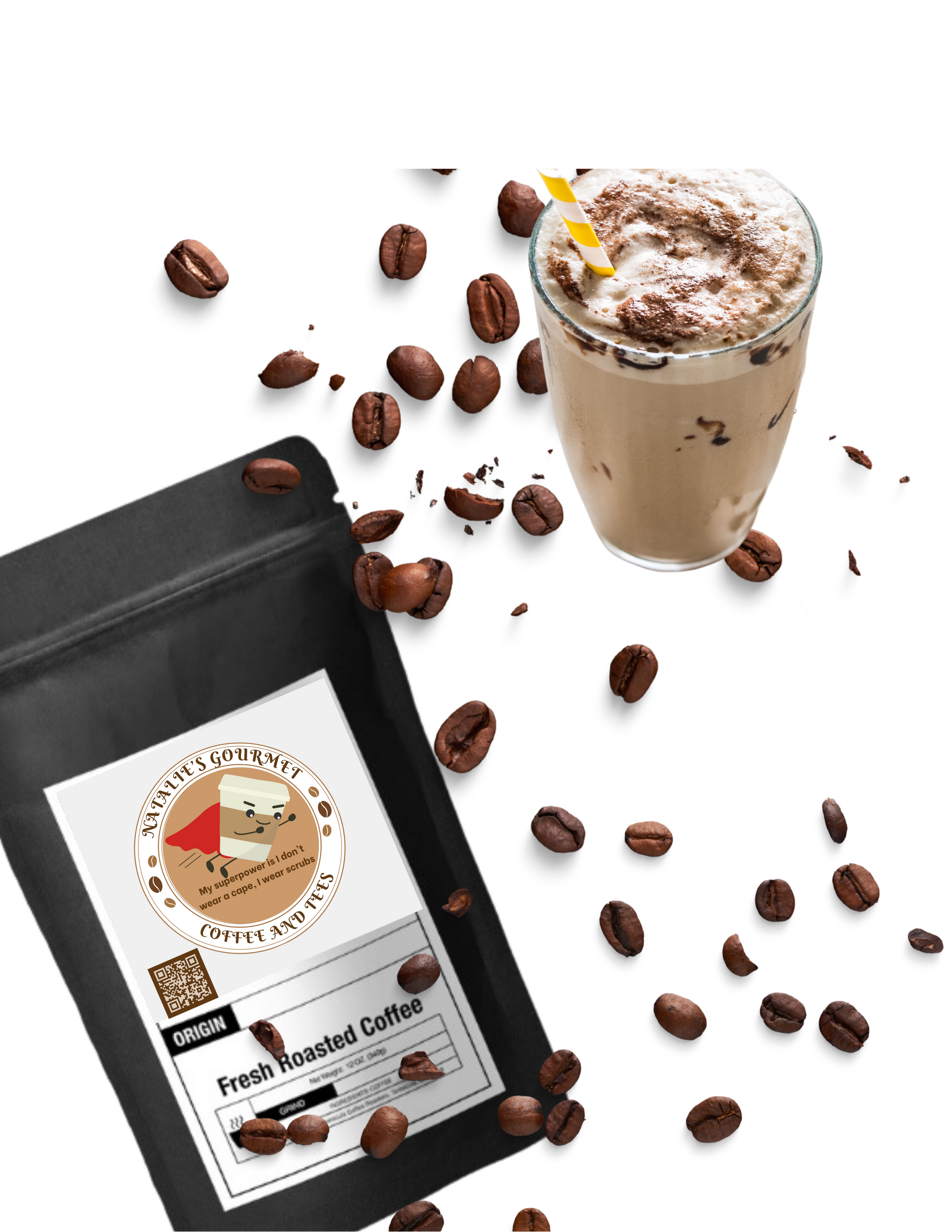 6 Bean Blend Dark Roast - Natalie's Gourmet Coffee and Tees