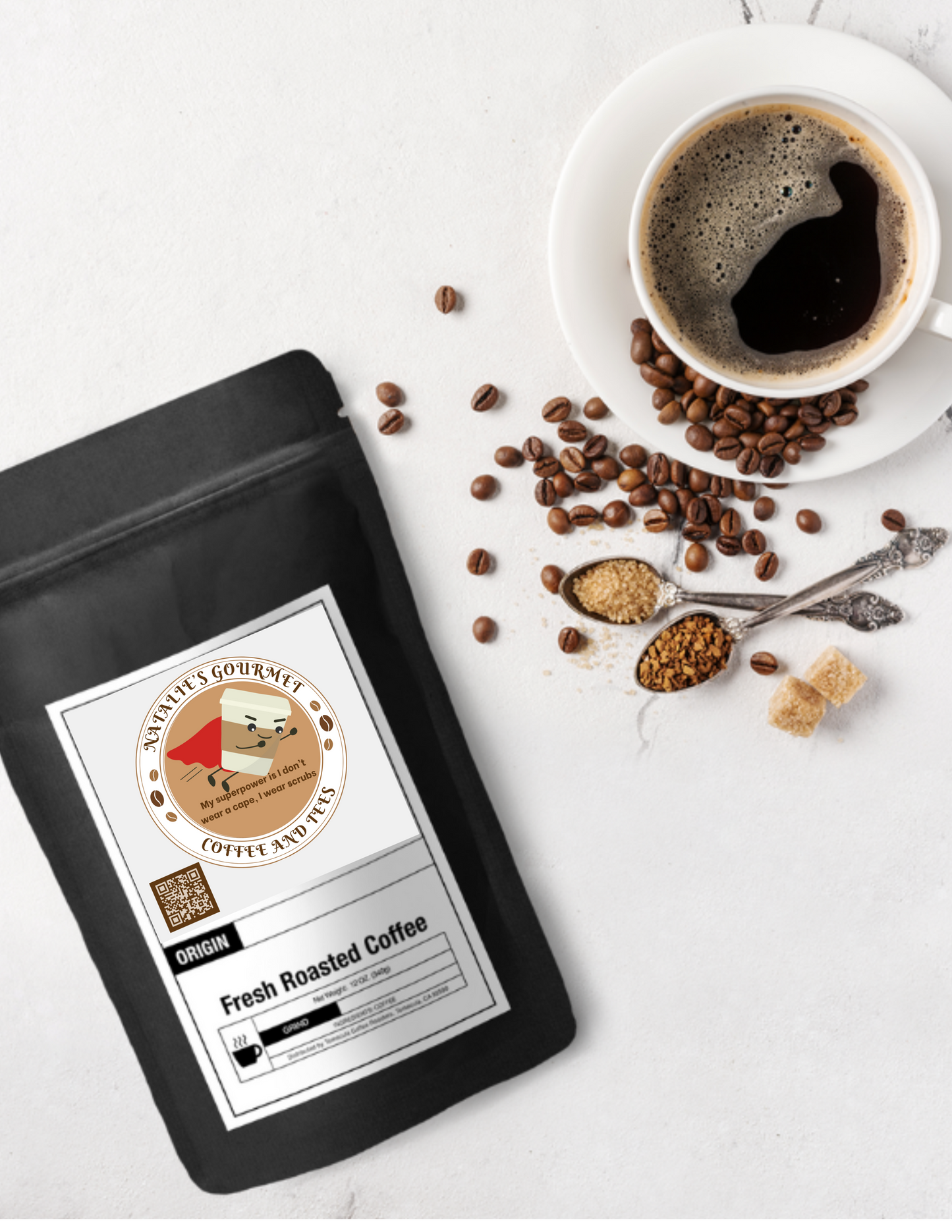 6 Bean Blend Dark Roast - Natalie's Gourmet Coffee and Tees