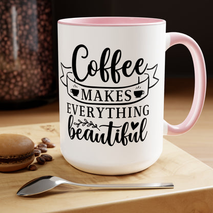 Two-Tone Coffee Mugs, 15oz - Natalie's Gourmet Coffee and Tees