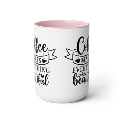 Two-Tone Coffee Mugs, 15oz - Natalie's Gourmet Coffee and Tees