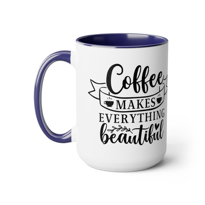 Two-Tone Coffee Mugs, 15oz - Natalie's Gourmet Coffee and Tees