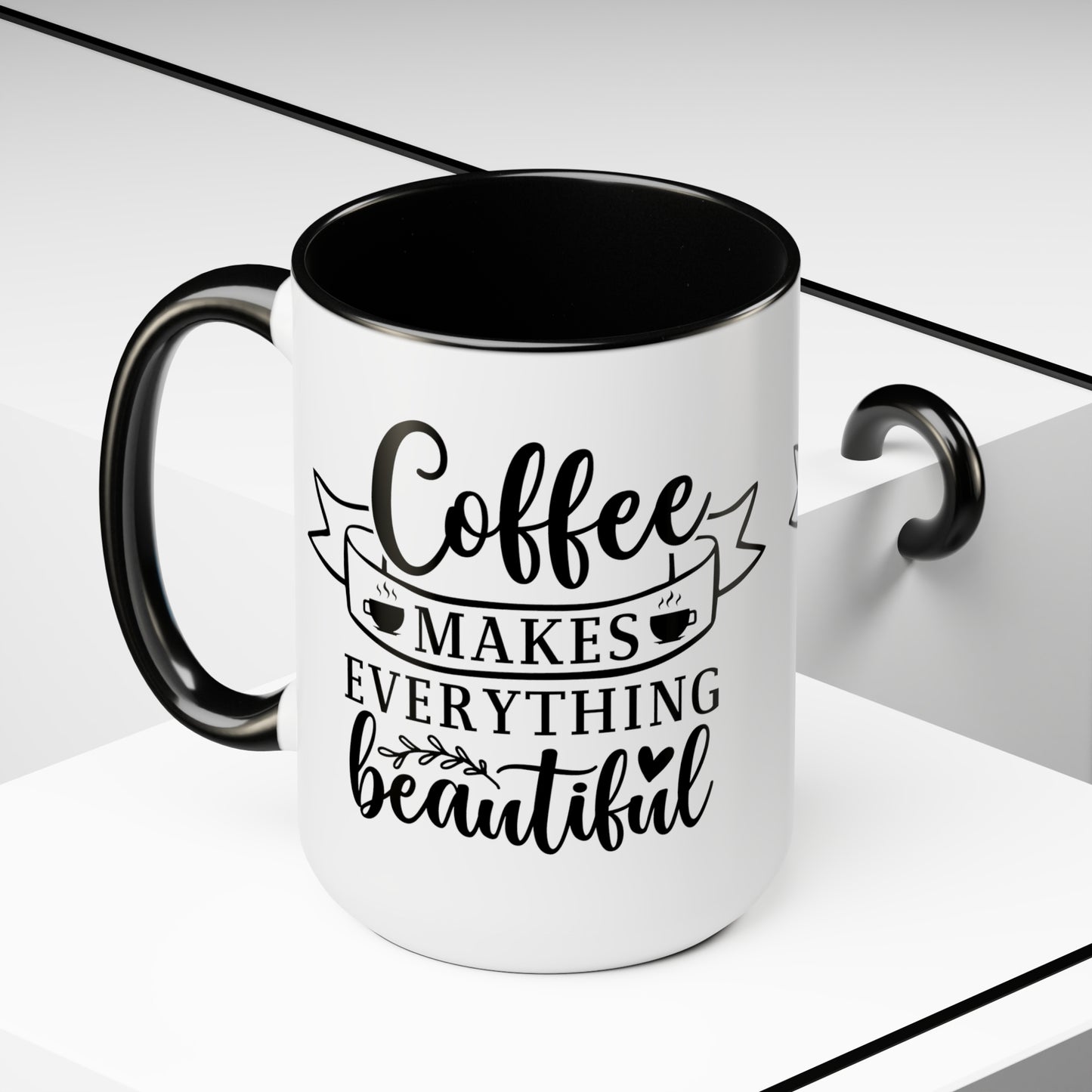 Two-Tone Coffee Mugs, 15oz - Natalie's Gourmet Coffee and Tees