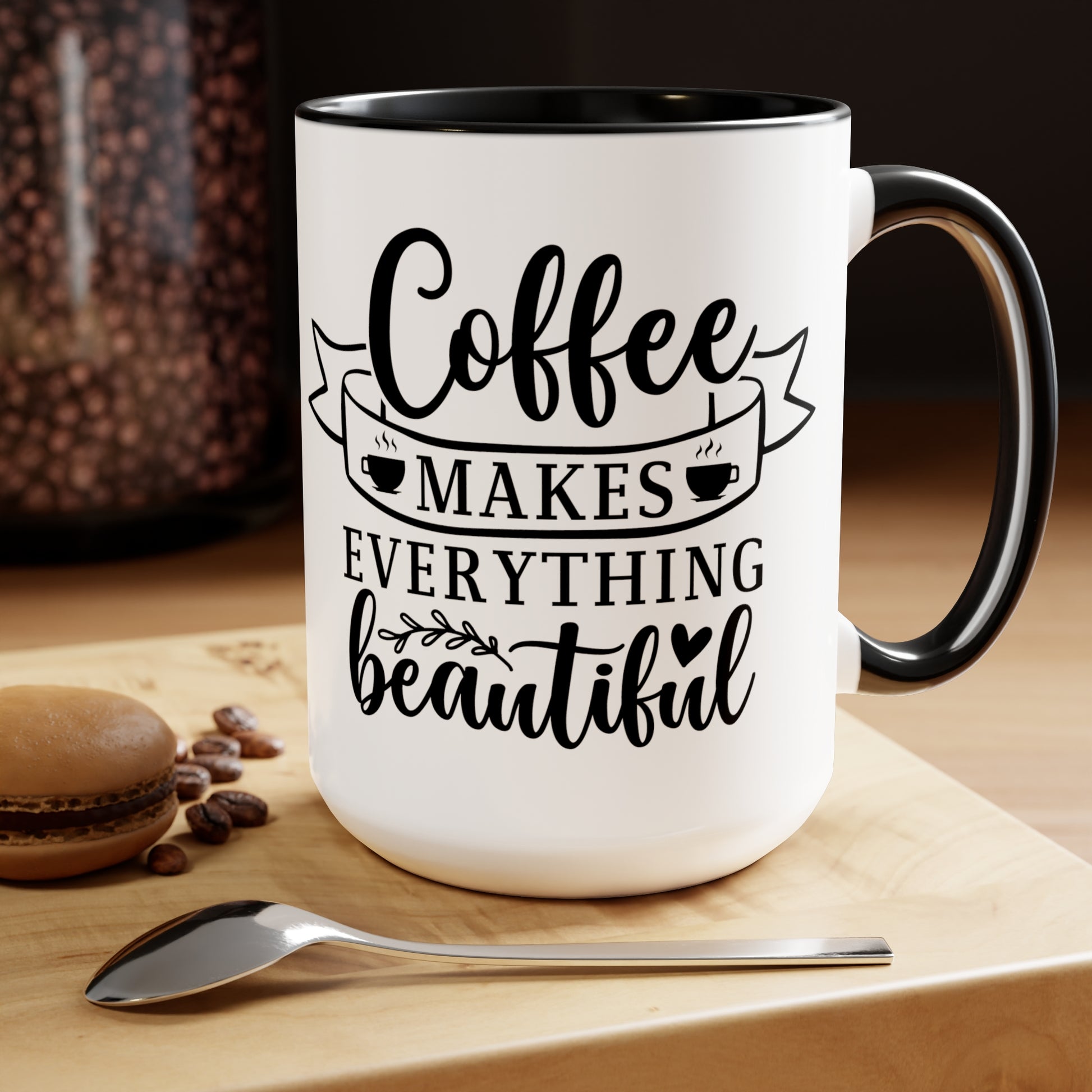 Two-Tone Coffee Mugs, 15oz - Natalie's Gourmet Coffee and Tees