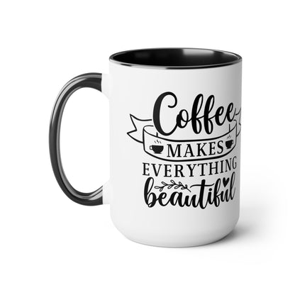 Two-Tone Coffee Mugs, 15oz - Natalie's Gourmet Coffee and Tees