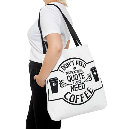 Tote Bag All Over Print Coffee Quote - Natalie's Gourmet Coffee and Tees