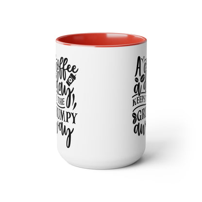 Two-Tone Coffee Mugs, 15oz - Natalie's Gourmet Coffee and Tees