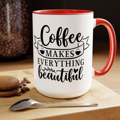 Two-Tone Coffee Mugs, 15oz - Natalie's Gourmet Coffee and Tees