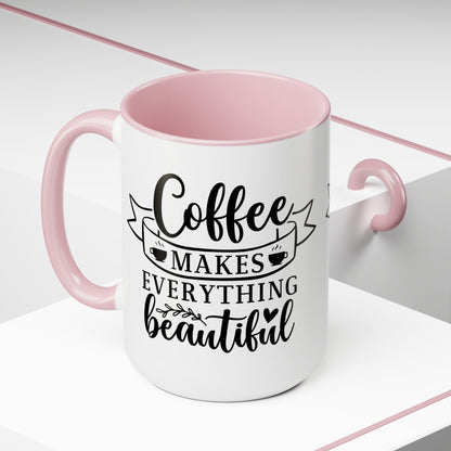 Two-Tone Coffee Mugs, 15oz - Natalie's Gourmet Coffee and Tees