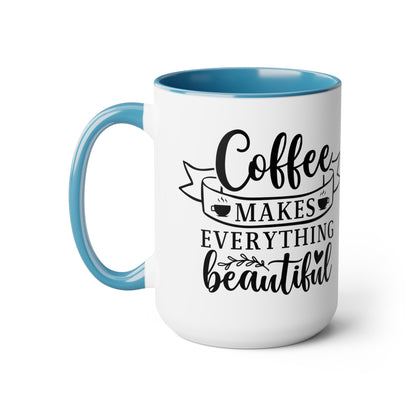 Two-Tone Coffee Mugs, 15oz - Natalie's Gourmet Coffee and Tees